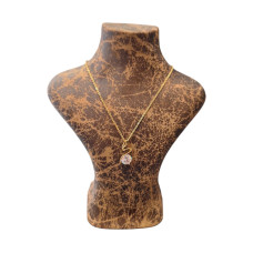 Нежно имитационно колие със златна верижка и кристал - 605