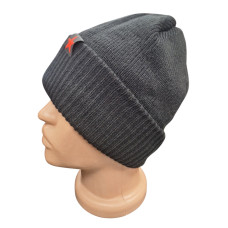 Мъжка черна зимна шапка - 8308