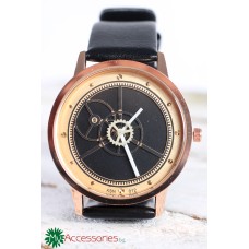 Стилен дамски часовник  с корпус  в розово злато - 5400