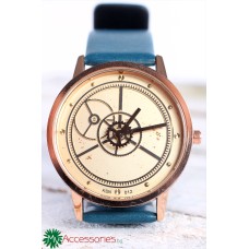 Стилен дамски часовник  с корпус  в розово злато - 5401