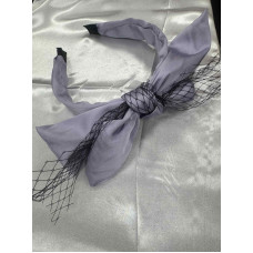 Диадема с лилава сатенена панделка - 5711