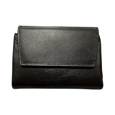 Дамско портмоне от естествена кожа – черно