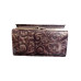 Лачено дамско портмоне в лилав и бежав цвят - 8407