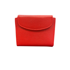 Червено дамско портмоне от естествена кожа - 8415