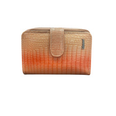 Дамско портмоне от естествена кожа с преливащ ефект и кроко текстура - 3418