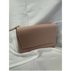 Дамско портмоне от естествена кожа – компактно и елегантно (бежово) 8435