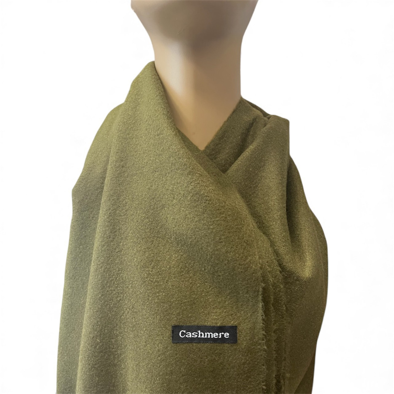 Кашмирен шал в маслинено зелено - 3117 Кашмирен шал в маслинено зелено - 3117