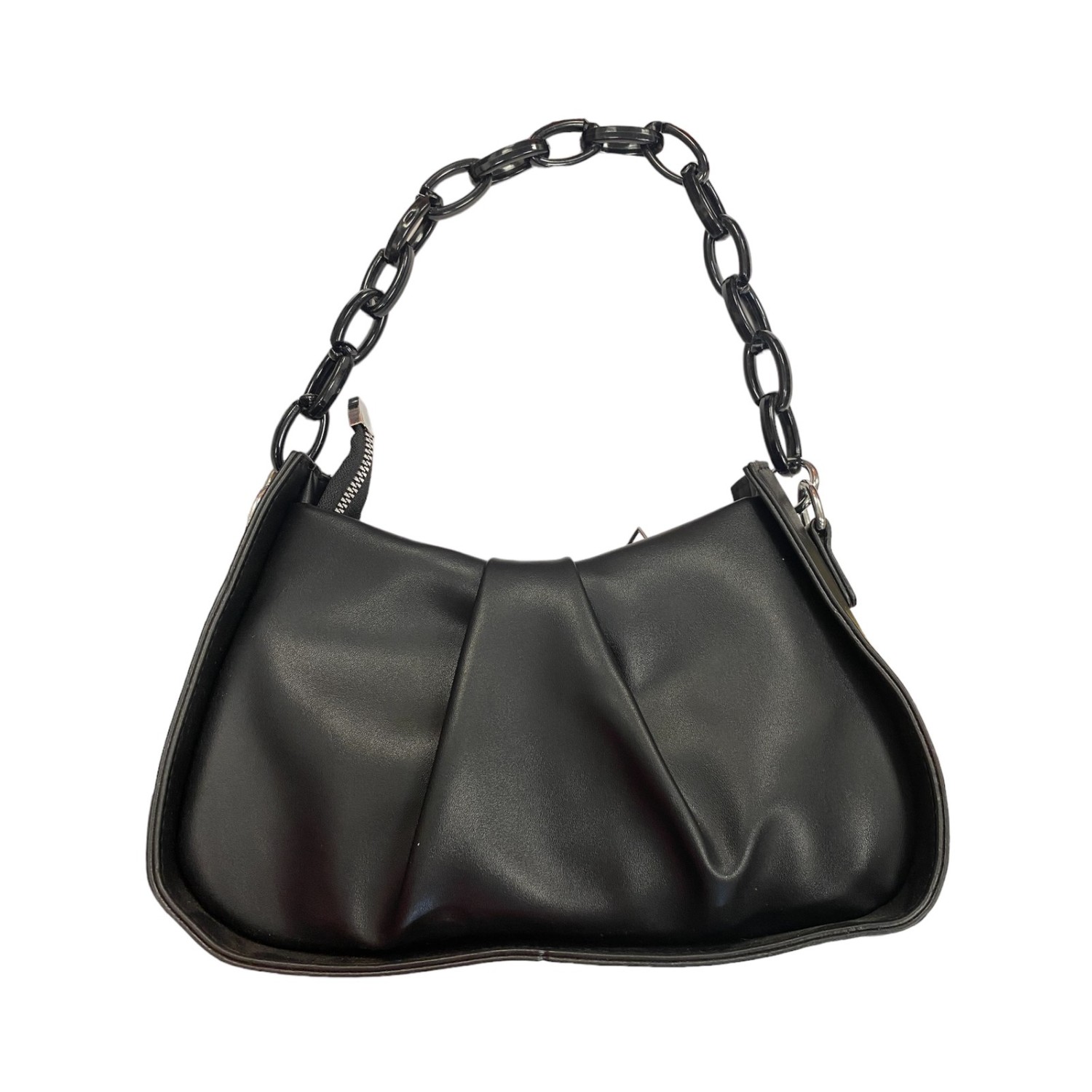 Малка кожена чанта в черно Малка кожена чанта в черно