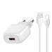 220V NORDIC 18W HQ-001, USB-A + кабел - 9014 220V NORDIC 18W HQ-001, USB-A + кабел - 9014